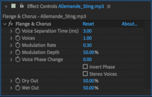افکت صوتی  Flange & Chorus: