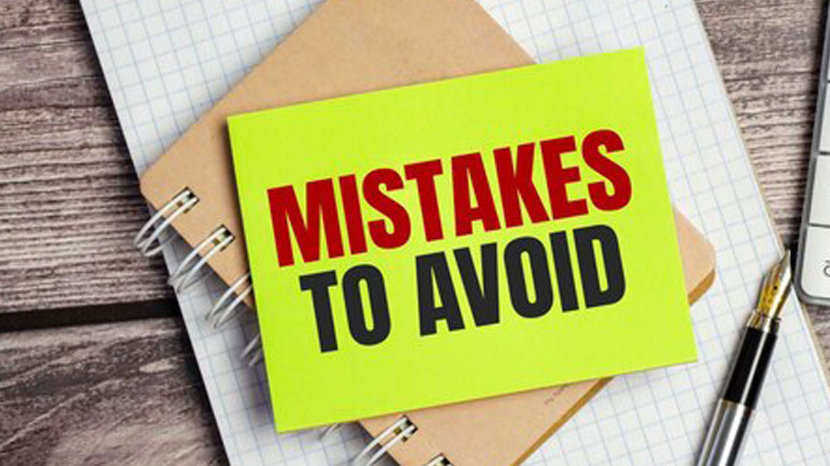اشتباهات رایج و نحوه اجتناب از آنها