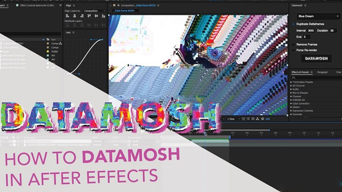 نصب و راه‌اندازی اسکریپت Datamosh در افتر افکت