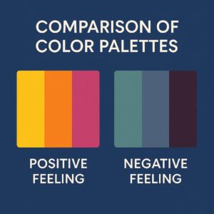 مقایسه پالتهای رنگی مثبت و منفی