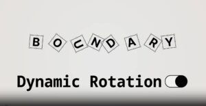 چرخش دینامیک متن در پلاگین Boundary Fill