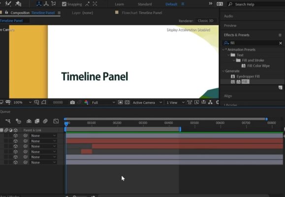 آموزش میانبرهای کیبورد در نرم افزار افترافکت